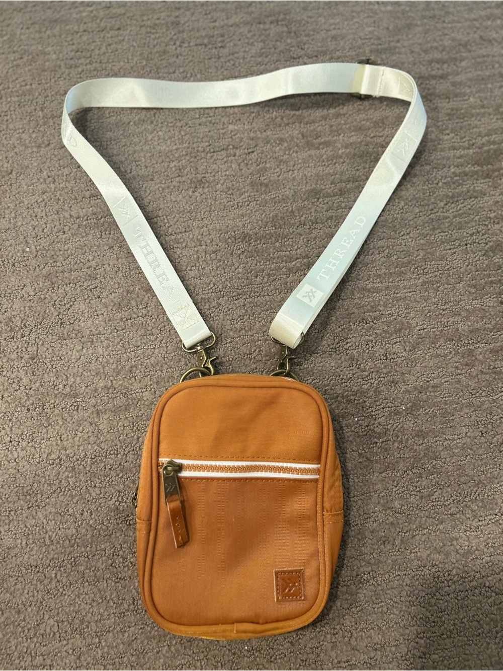 Thread Wallets Cross Body Bag- Tan